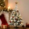 RAHEEV; 2 Ft Snow Flock Artificial Christmas Tree Mini Tabletop Holiday Decor; Category:Christmas Tabletop & Accent Trees; Image:5